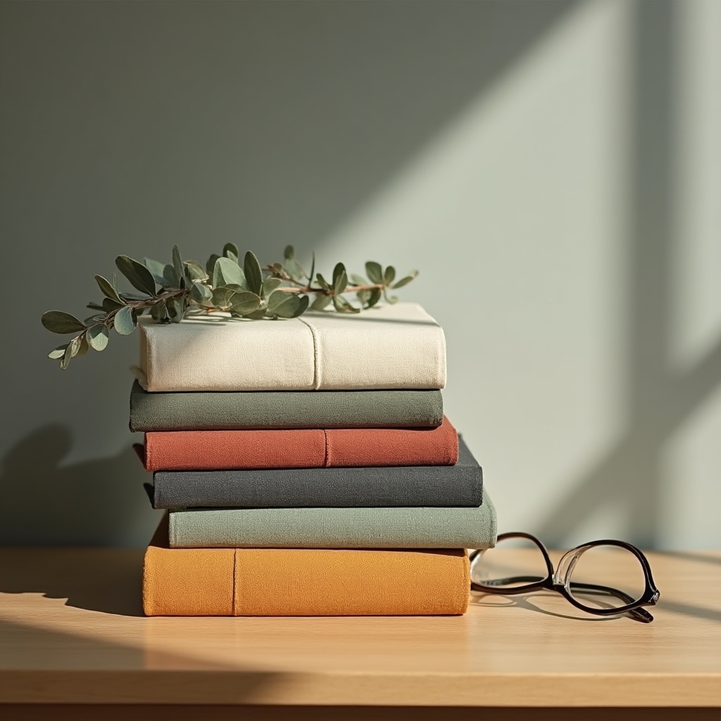 Selezione di libri su finanze personali e psicologia del denaro su una scrivania